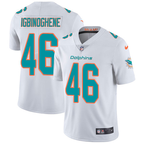 Miami Dolphins #46 Noah Igbinoghene White Men Stitched NFL Vapor Untouchable Limited Jersey